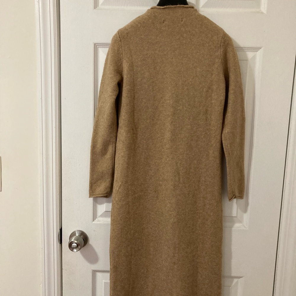 Mango Mock Neck Sweater Dress in beige .